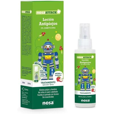 Nosa Attack Loção antipulgas 100ml - Tratamento contra piolhos Nosa Attack Loção antipulgas 100ml - Tratamento contra piolhos
