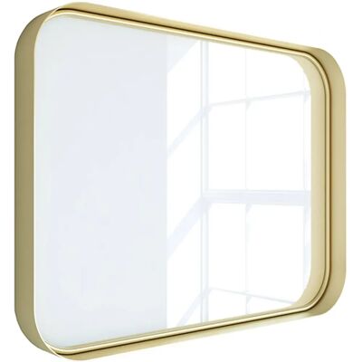 Kassia - Specchio rettangolare in metallo - 80x60cm - Oro Kassia - Specchio rettangolare in metallo - 80x60cm - Oro