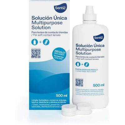 Solution pour lentilles Senti2 Acide Hyaluronique 500 ml - Publicité Solution pour lentilles Senti2 Acide Hyaluronique 500 ml - Publicité