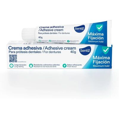 Colle pour prothèses dentaires Senti2 - 40g - Publicité Colle pour prothèses dentaires Senti2 - 40g - Publicité