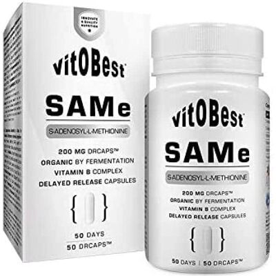Vitobest SAMe 200mg Cápsulas - Antioxidante, Apoio ao fígado, Crescimento da cartilagem Vitobest SAMe 200mg Cápsulas - Antioxidante, Apoio ao fígado, Crescimento da cartilagem