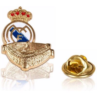 Insignia de fan de Real Madrid - Pin metálico dorado oficial Insignia de fan de Real Madrid - Pin metálico dorado oficial