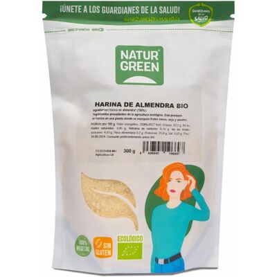 Harina de Almendra NaturGreen - 300g Orgánica, Sin Gluten, Vegana Harina de Almendra NaturGreen - 300g Orgánica, Sin Gluten, Vegana
