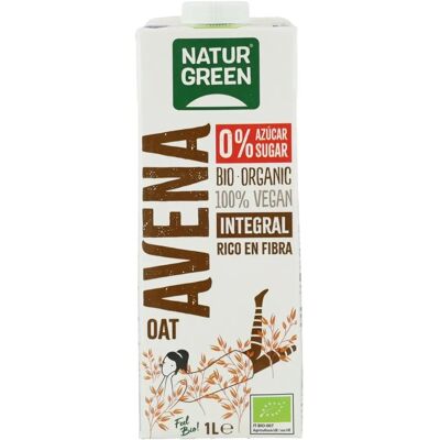 Bebida de Avena Integral Orgánica NaturGreen 1L - Bebida de Avena Bebida de Avena Integral Orgánica NaturGreen 1L - Bebida de Avena