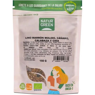 Sementes Orgânicas Naturgreen - Linhaça, Cânhamo, Abóbora, Chia Sementes Orgânicas Naturgreen - Linhaça, Cânhamo, Abóbora, Chia