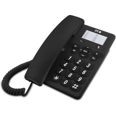 SPC Original analóg vezetékes telefon - Nagy gombok - Több hívásjelző - Falra szerelhető - Fekete SPC Original analóg vezetékes telefon - Nagy gombok - Több hívásjelző - Falra szerelhető - Fekete