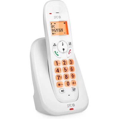Téléphone sans fil SPC Kairo Blanc avec ID d'appelant Téléphone sans fil SPC Kairo Blanc avec ID d'appelant