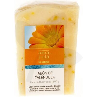 Jabón de caléndula Amapola Biocosmetics - 100 g - Piel sensible Jabón de caléndula Amapola Biocosmetics - 100 g - Piel sensible