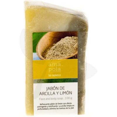 Jabón de Arcilla y Limón Amapola - Para todo tipo de piel Jabón de Arcilla y Limón Amapola - Para todo tipo de piel