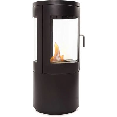 Estufa de bioetanol PURLINE - Portátil, 3000 W, Negro, Puerta de cristal Estufa de bioetanol PURLINE - Portátil, 3000 W, Negro, Puerta de cristal
