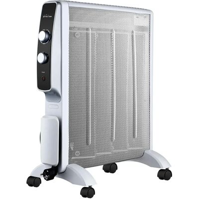 Radiatore elettrico PURLINE a risparmio energetico 2000W bianco con ruote e termostato Radiatore elettrico PURLINE a risparmio energetico 2000W bianco con ruote e termostato