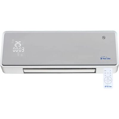 Purline - Chauffage céramique mural 2000W Argent Télécommande - 57x23x15,5cm - Publicité Purline - Chauffage céramique mural 2000W Argent Télécommande - 57x23x15,5cm - Publicité