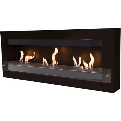 Purline Melibea B Chimenea de pared para interiores - Bioetanol - Negro Purline Melibea B Chimenea de pared para interiores - Bioetanol - Negro
