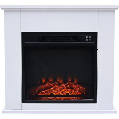 Camino elettrico Purline CHE-610 - Bianco Camino elettrico Purline CHE-610 - Bianco
