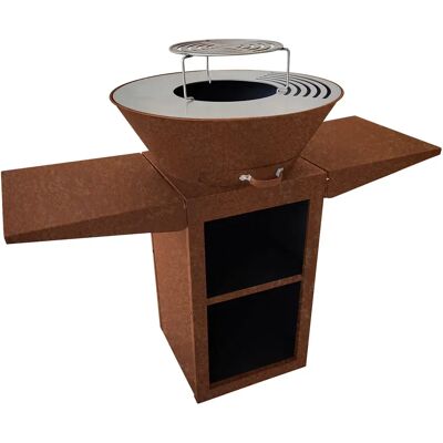 Purline - Grelha redonda grande de aço - Cozinheiro exterior ecológico Purline - Grelha redonda grande de aço - Cozinheiro exterior ecológico