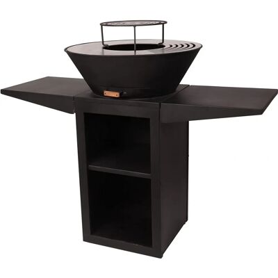 Purline - Grelha redonda de aço preto - 60cm - Churrasco Purline - Grelha redonda de aço preto - 60cm - Churrasco