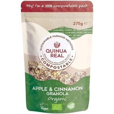 Granola de quinoa orgânica sem glúten com maçã e canela Granola de quinoa orgânica sem glúten com maçã e canela