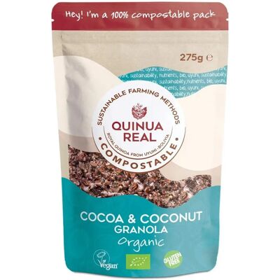 Granola de quinoa orgânica sem glúten com cacau e coco - Quinua Real Granola de quinoa orgânica sem glúten com cacau e coco - Quinua Real