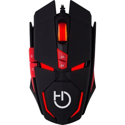 Hiditec GMO010001 8100 dpi Gaming Maus - Schwarz Rot - Gaming Maus Hiditec GMO010001 8100 dpi Gaming Maus - Schwarz Rot - Gaming Maus