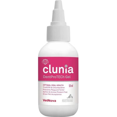 Gel de higiene bucal Vetnova Clunia Dentprotech para cães e gatos - 59ml Gel de higiene bucal Vetnova Clunia Dentprotech para cães e gatos - 59ml