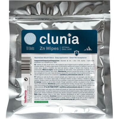 VETNOVA Clunia Zn Lenços Umedecidos - Higiene bucal eficaz VETNOVA Clunia Zn Lenços Umedecidos - Higiene bucal eficaz