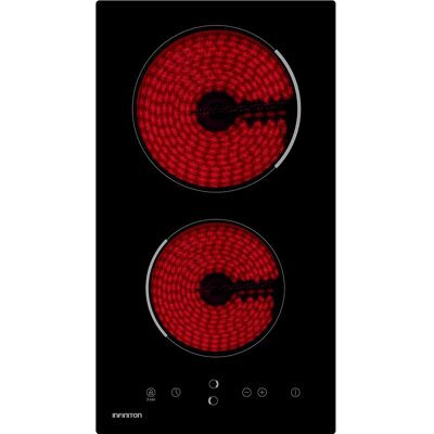 Placa de indução Infiniton VIT2FBN - 2 zonas, 1800 W, 30 cm Placa de indução Infiniton VIT2FBN - 2 zonas, 1800 W, 30 cm