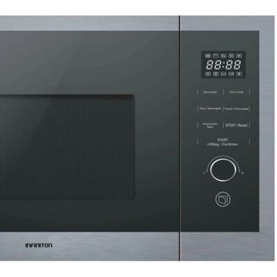 Microondas Integrado Infiniton Imw-Dd2S Acero Inoxidable/Negro 25L Grill 800/1000W Puertas de Vidrio Ø30,8 Microondas Integrado Infiniton Imw-Dd2S Acero Inoxidable/Negro 25L Grill 800/1000W Puertas de Vidrio Ø30,8