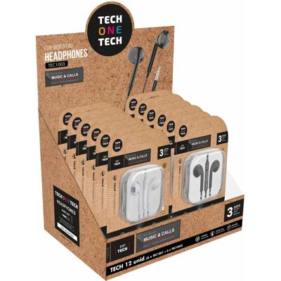Tech One TEC1003 Kabelgebundene In-ear Kopfhörer - 12 Stück Tech One TEC1003 Kabelgebundene In-ear Kopfhörer - 12 Stück