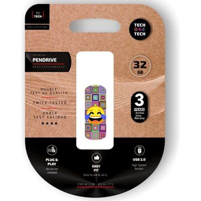 TECH ONE TECH TEC4403-32 USB-Stick - 32GB, Mehrfarbig, USB 2.0 TECH ONE TECH TEC4403-32 USB-Stick - 32GB, Mehrfarbig, USB 2.0