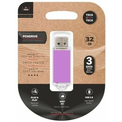 Tech One TEC3009-32 Violette USB-Stick - USB 2.0 Tech One TEC3009-32 Violette USB-Stick - USB 2.0