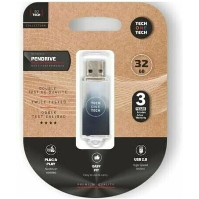 Tech One Tech Be B&W 32GB USB - Memoria Tech One Tech Be B&W 32GB USB - Memoria