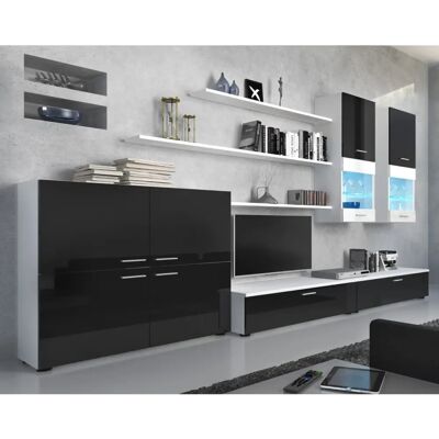 Meuble TV Skraut Home - Moderne avec Éclairage LED - Publicité Meuble TV Skraut Home - Moderne avec Éclairage LED - Publicité
