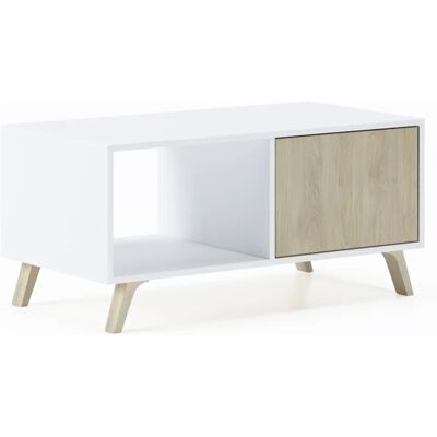 Tavolino Wind di Skraut Home - Moderno, Bianco, 92x50x45cm Tavolino Wind di Skraut Home - Moderno, Bianco, 92x50x45cm