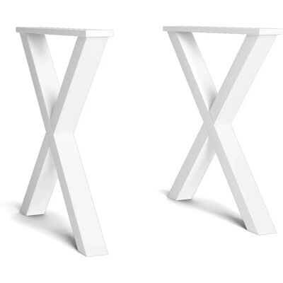 Skraut Home - 2 Tafelpoten - Massief Hout - Wit Gelakt - 72x72 - Soort Tafel Skraut Home - 2 Tafelpoten - Massief Hout - Wit Gelakt - 72x72 - Soort Tafel