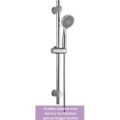 Kit de Barra de Ducha en Acero Inoxidable 65,5cm - Cromo - Tipo de Ducha Kit de Barra de Ducha en Acero Inoxidable 65,5cm - Cromo - Tipo de Ducha