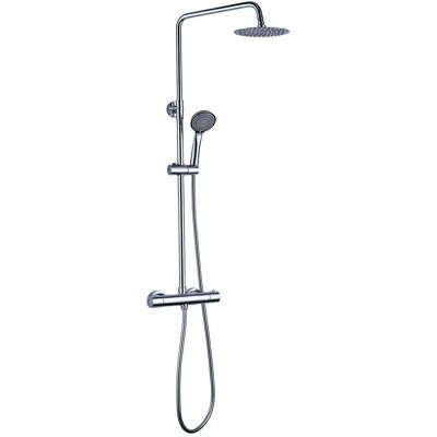 Kibath - Columna de ducha termostática redonda 100-150cm Cromo Kibath - Columna de ducha termostática redonda 100-150cm Cromo