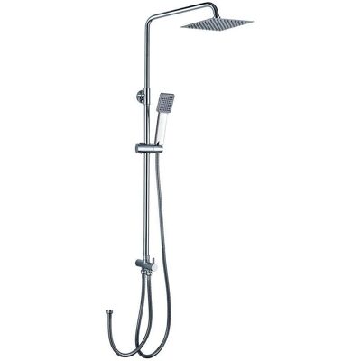 KIBATH Columna de Ducha Cuadrada Ajustable Plata - 100-150cm KIBATH Columna de Ducha Cuadrada Ajustable Plata - 100-150cm