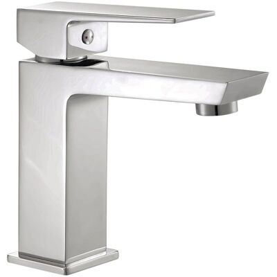 Grifo Monomando Cuadrado en Negro Mate - Lavabo de Baño Kibath Grifo Monomando Cuadrado en Negro Mate - Lavabo de Baño Kibath