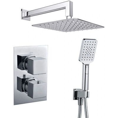 KIBATH Abel Torneira de Chuveiro Termostática - Cabeça de Chuveiro Quadrada KIBATH Abel Torneira de Chuveiro Termostática - Cabeça de Chuveiro Quadrada
