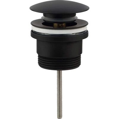 Messing Push-up Afvoer - Wastafel & Bidet - Zwart Mat Messing Push-up Afvoer - Wastafel & Bidet - Zwart Mat