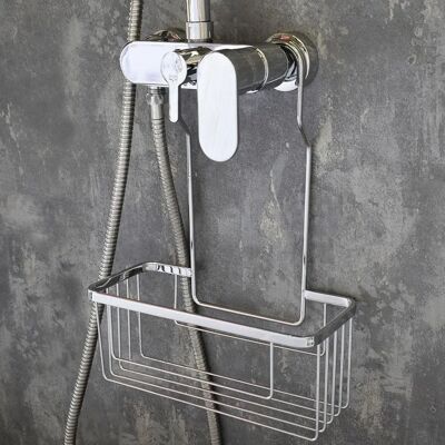 KIBATH Solano Cesta de Ducha y Bañera en Acero Inoxidable - Almacenamiento para Baño KIBATH Solano Cesta de Ducha y Bañera en Acero Inoxidable - Almacenamiento para Baño