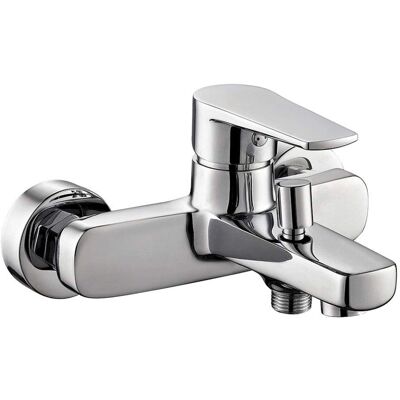 Kibath Modelo - Grifo de bañera de latón con acabado en cromo - Incluye flexo de ducha Kibath Modelo - Grifo de bañera de latón con acabado en cromo - Incluye flexo de ducha