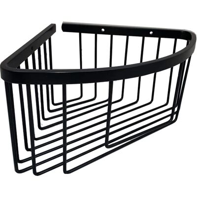 Kibath Cesta de Ducha Triangular Negra - Accesorio para Ducha Kibath Cesta de Ducha Triangular Negra - Accesorio para Ducha