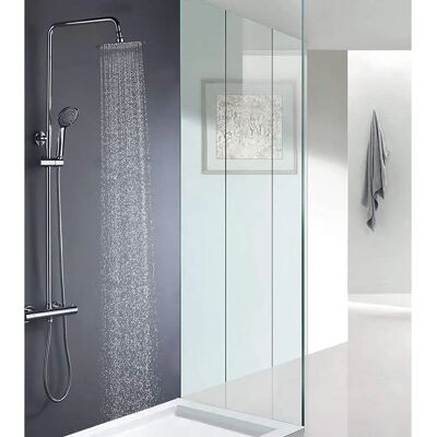 Columna de ducha termostática Kibath - Altura ajustable, cromo Columna de ducha termostática Kibath - Altura ajustable, cromo