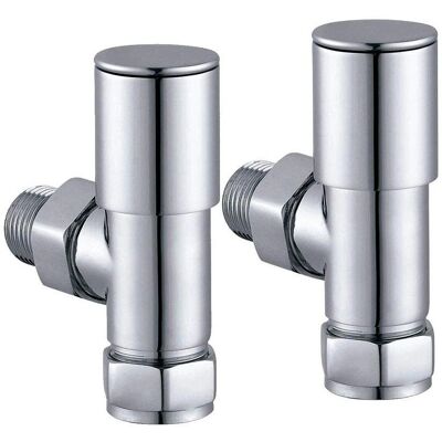 Kibath Radiator Vlv Set - Chroom, Messing, 1/2 inch - voor Handdoekradiatoren Kibath Radiator Vlv Set - Chroom, Messing, 1/2 inch - voor Handdoekradiatoren