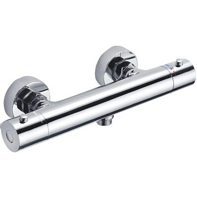 Grifo de ducha Kibath Par - Termostático, Latón, Acabado Cromo - Gris Claro Grifo de ducha Kibath Par - Termostático, Latón, Acabado Cromo - Gris Claro