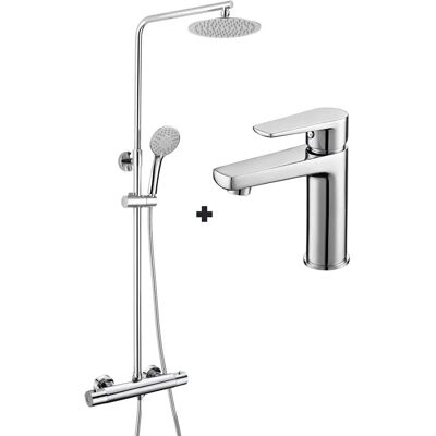 KIBATH Astro Columna de Ducha Termostática - Latón, Cromo KIBATH Astro Columna de Ducha Termostática - Latón, Cromo