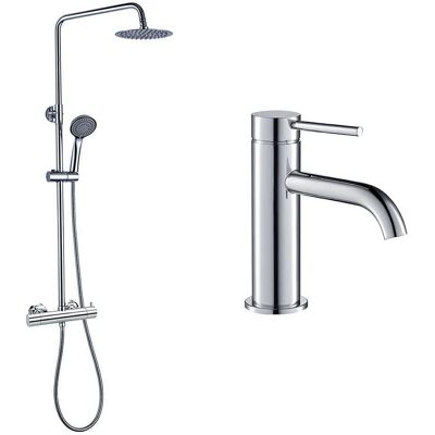 Conjunto de Columna de Ducha Kibath - Ajustable en Latón Cromo Conjunto de Columna de Ducha Kibath - Ajustable en Latón Cromo