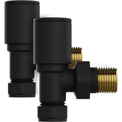 KIBATH Messing Radiatorkraan - Zwart - Voor 16/26 buizen KIBATH Messing Radiatorkraan - Zwart - Voor 16/26 buizen