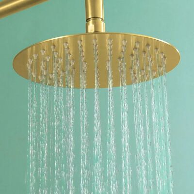 KIBATH Rociador 25 cm - Cabezal de ducha - Acabado oro cepillado KIBATH Rociador 25 cm - Cabezal de ducha - Acabado oro cepillado
